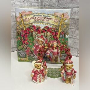 Vintage Cherished Teddies King & Queen of Hearts Collector's Set New NIB Rare